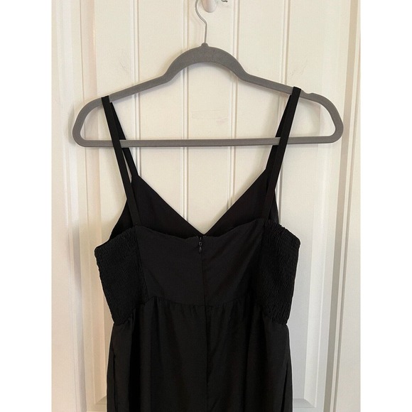 Madewell Thistle Cami Black Jumpsuit Wide Leg Smocked Size‎ 6 - Picture 7 of 8